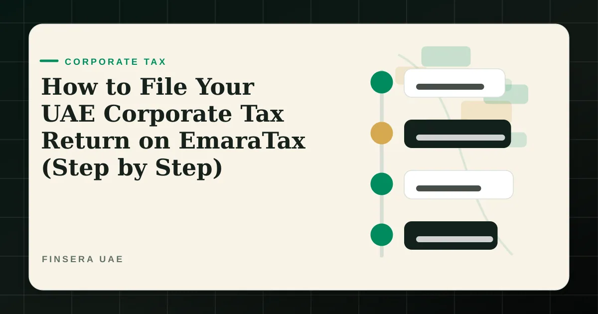 UAE corporate tax feature image for How to File Your UAE Corporate Tax Return on EmaraTax step by step by Finsera UAE
