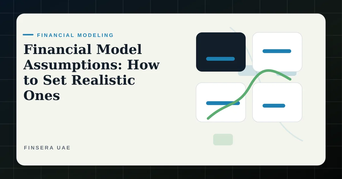 UAE financial modeling feature image for Financial Model Assumptions: How to Set Realistic Ones by Finsera UAE