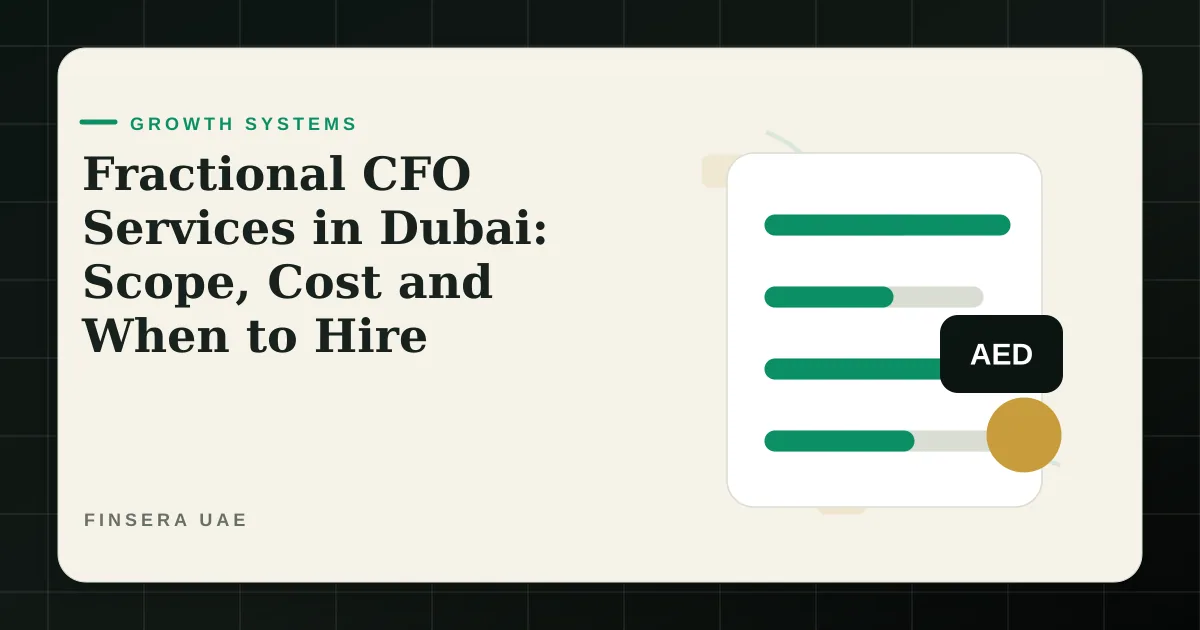 Dubai leadership team reviewing a fractional CFO reporting pack