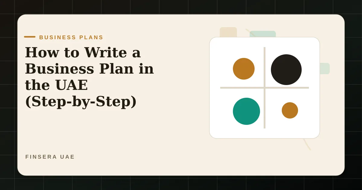 UAE business planning feature image for How to Write a Business Plan in the UAE (Step-by-Step) by Finsera UAE