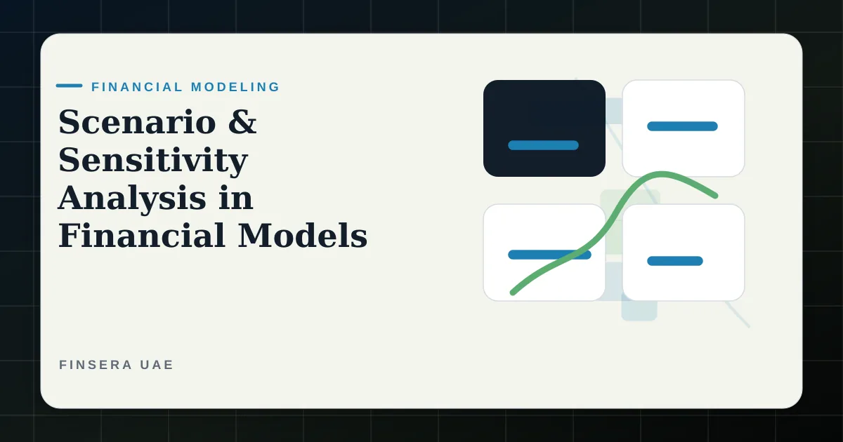 UAE financial modeling feature image for Scenario & Sensitivity Analysis in Financial Models by Finsera UAE