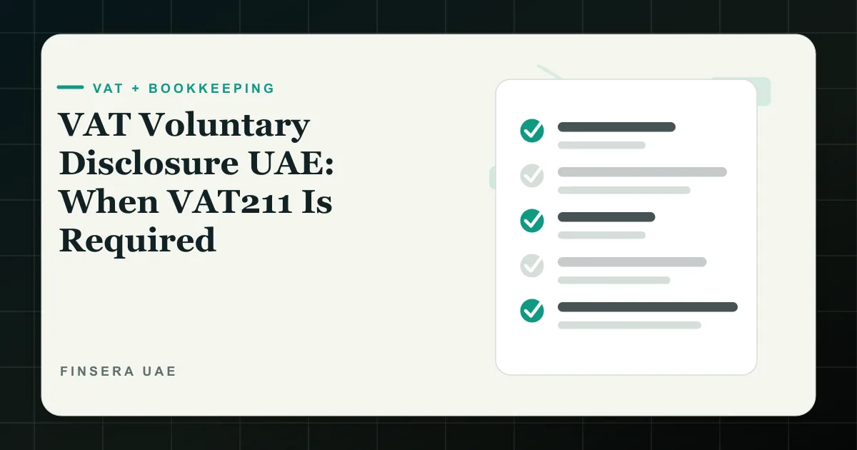 VAT return review checklist for a UAE voluntary disclosure